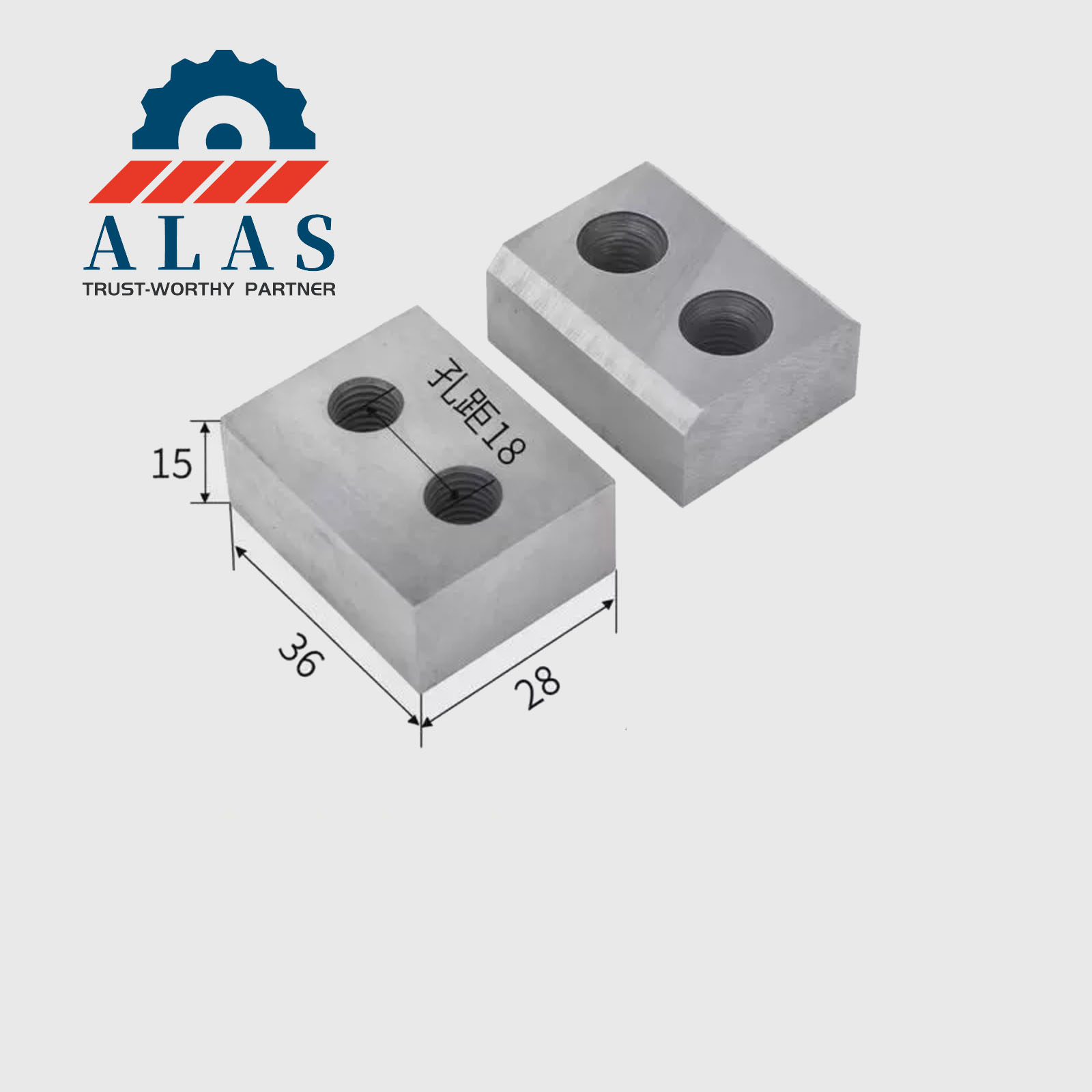 RC-25 Portable Bar Cutter Blade Specifications Переносной электрогидравлический станок для резки прутков RC-25 со сменным лезвием размером 35х28х15 мм.