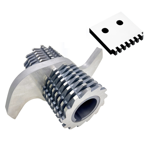 Зубчатые и стационарные ножи для низкооборотистой дробилки