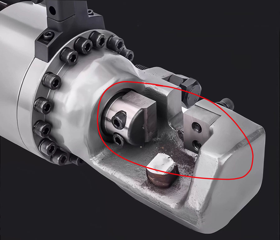 Зона-установки-лезвия портативного-станка для резки арматуры